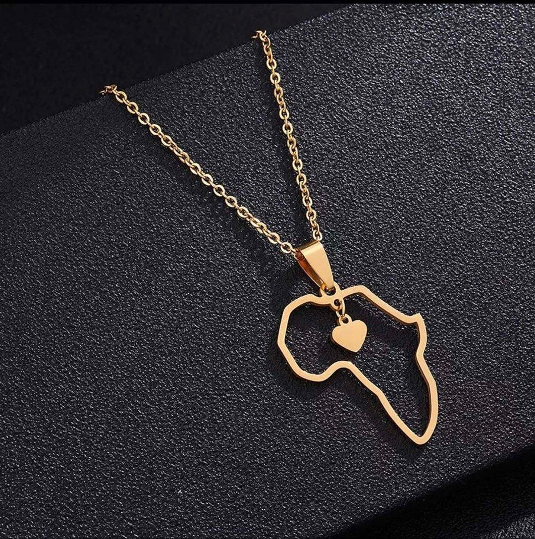 AFRICAN MAP NECKLACE